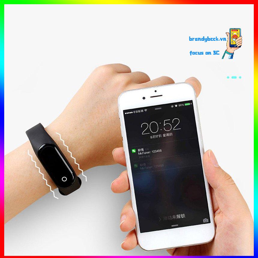 Máy đếm bước đi không thấm nước M4 Vòng đeo tay thông minh Tin nhắn Nhắc nhở Theo dõi sức khỏe