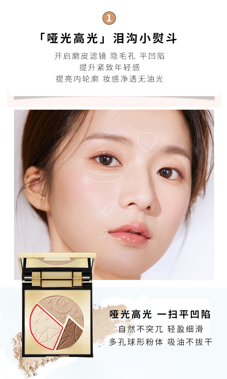 (Hàng Mới Về) Bảng Phấn Tạo Khối Má Hồng Bắt Sáng 3 Trong 1 Tiện Dụng | BigBuy360 - bigbuy360.vn