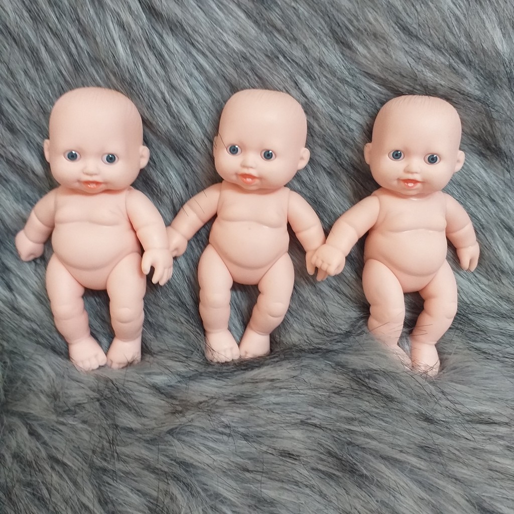 Búp Bê Sơ Sinh Nhựa 12 cm Mắt 3D - Cute Baby Dolls 5 inch