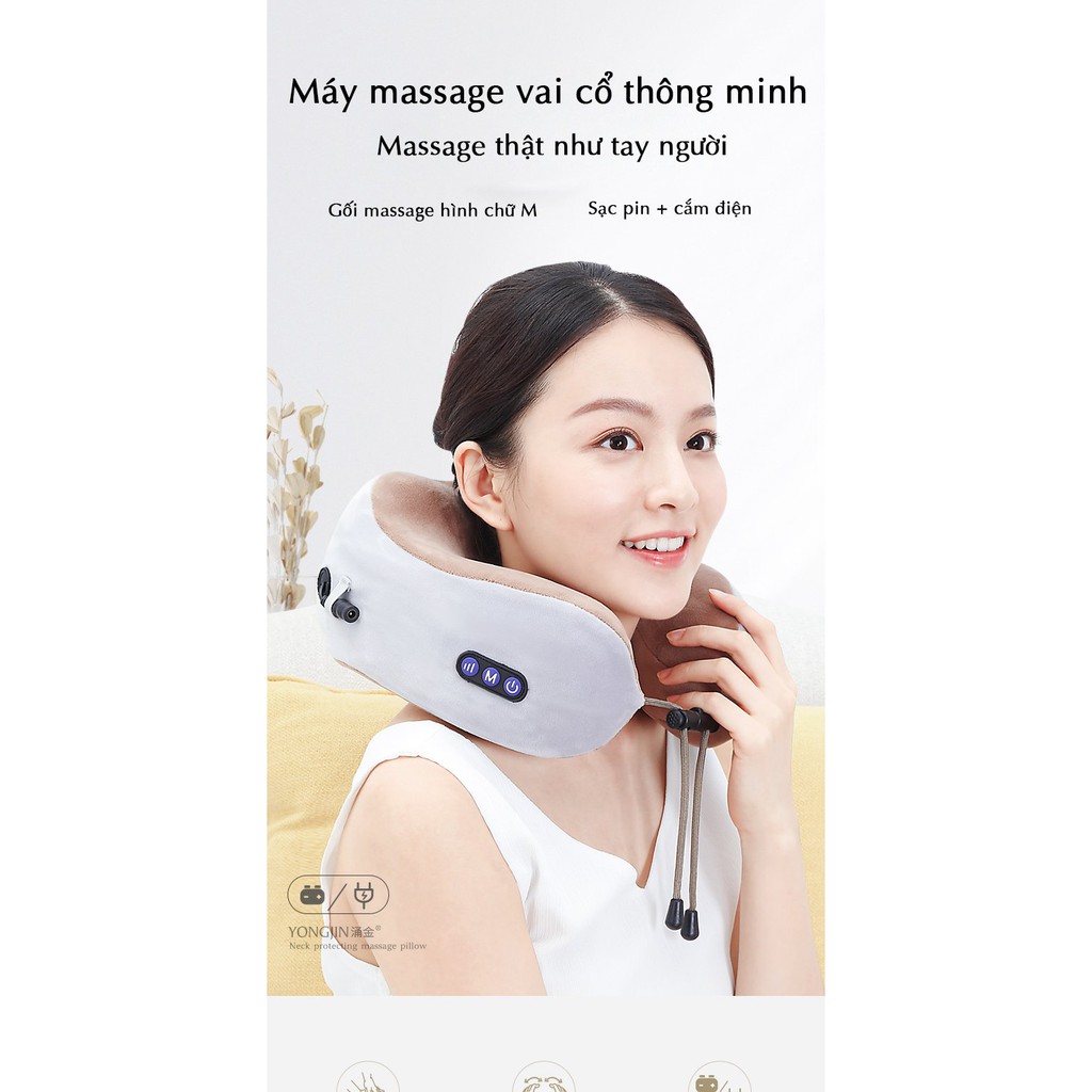 ☘️ FREESHIP ☘️ Gối Massage cao cấp nạp sạc Nhật Bản