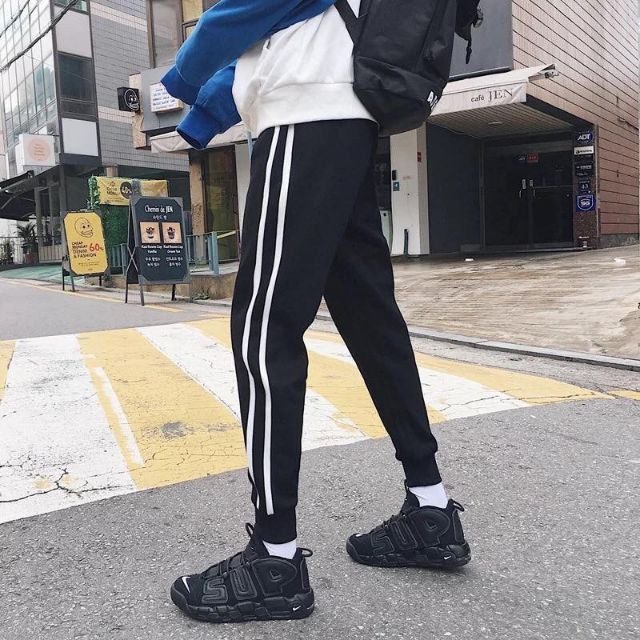 Quần JOGGER BIGSIZE 2 sọc bo chân NAM NỮ