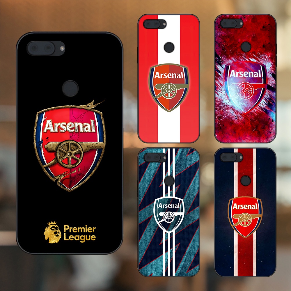 Ốp lưng Xiaomi Mi 8 Lite viền đen in hình Arsenal FC