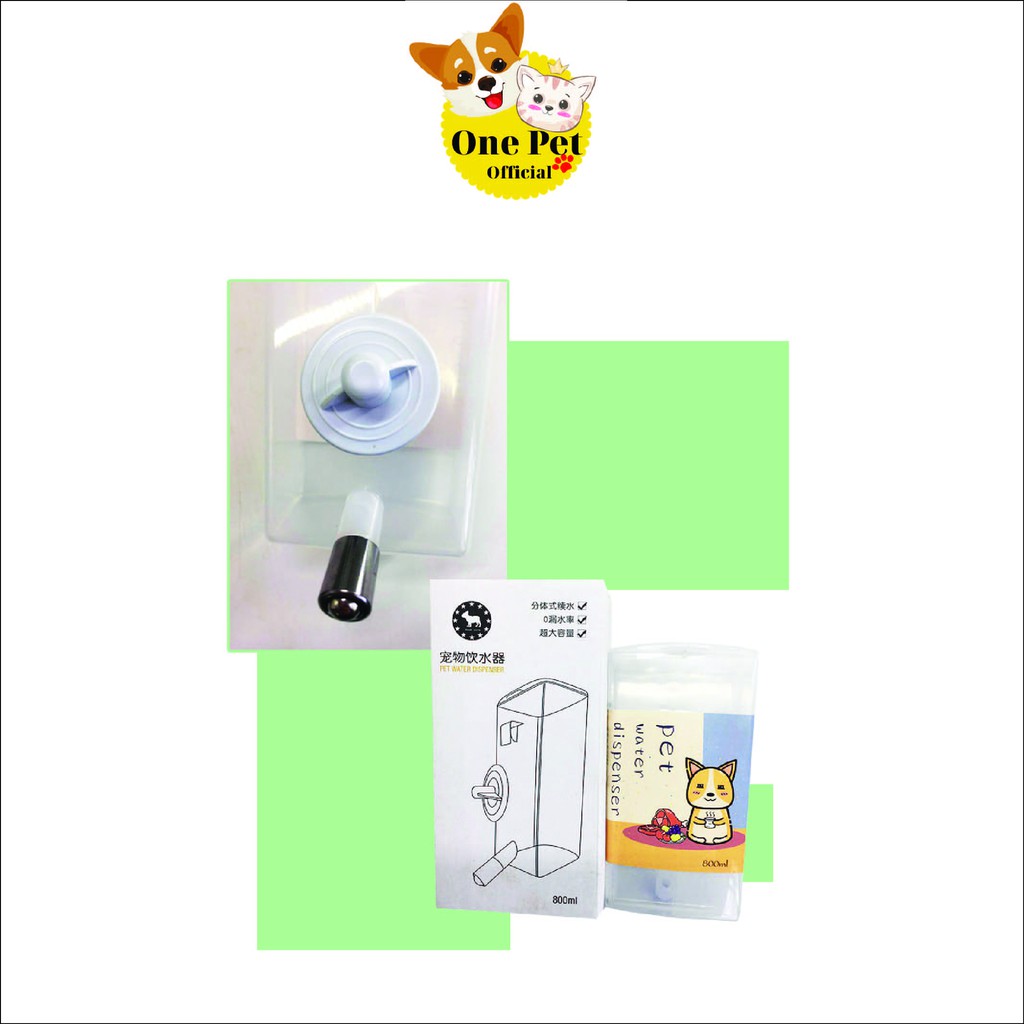 Bình nước tự động cho Chó 800ml, Bình nước tự động size lớn treo chuồng Chó Mèo - One Pet Shop