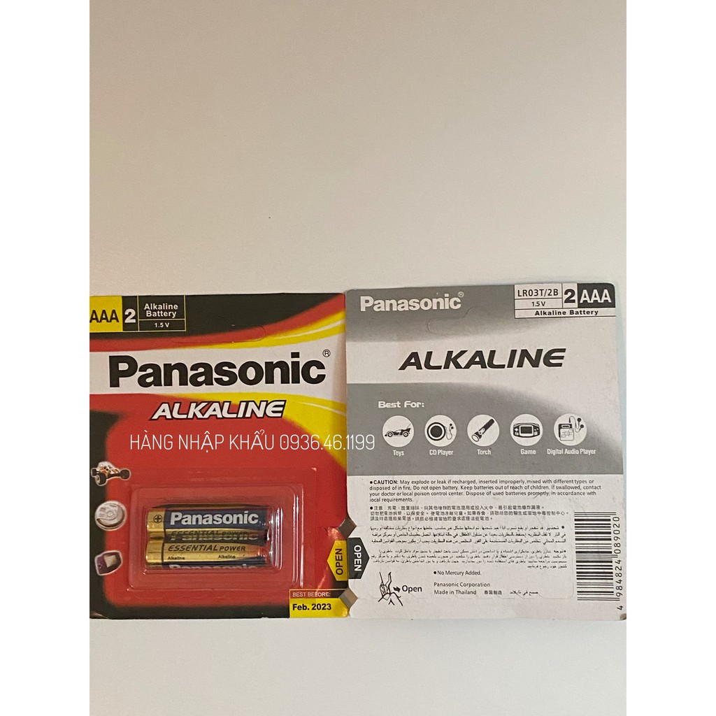 Pin  Panasonic Thái Lan AAA alkaline  LR03t/2b 1,5v