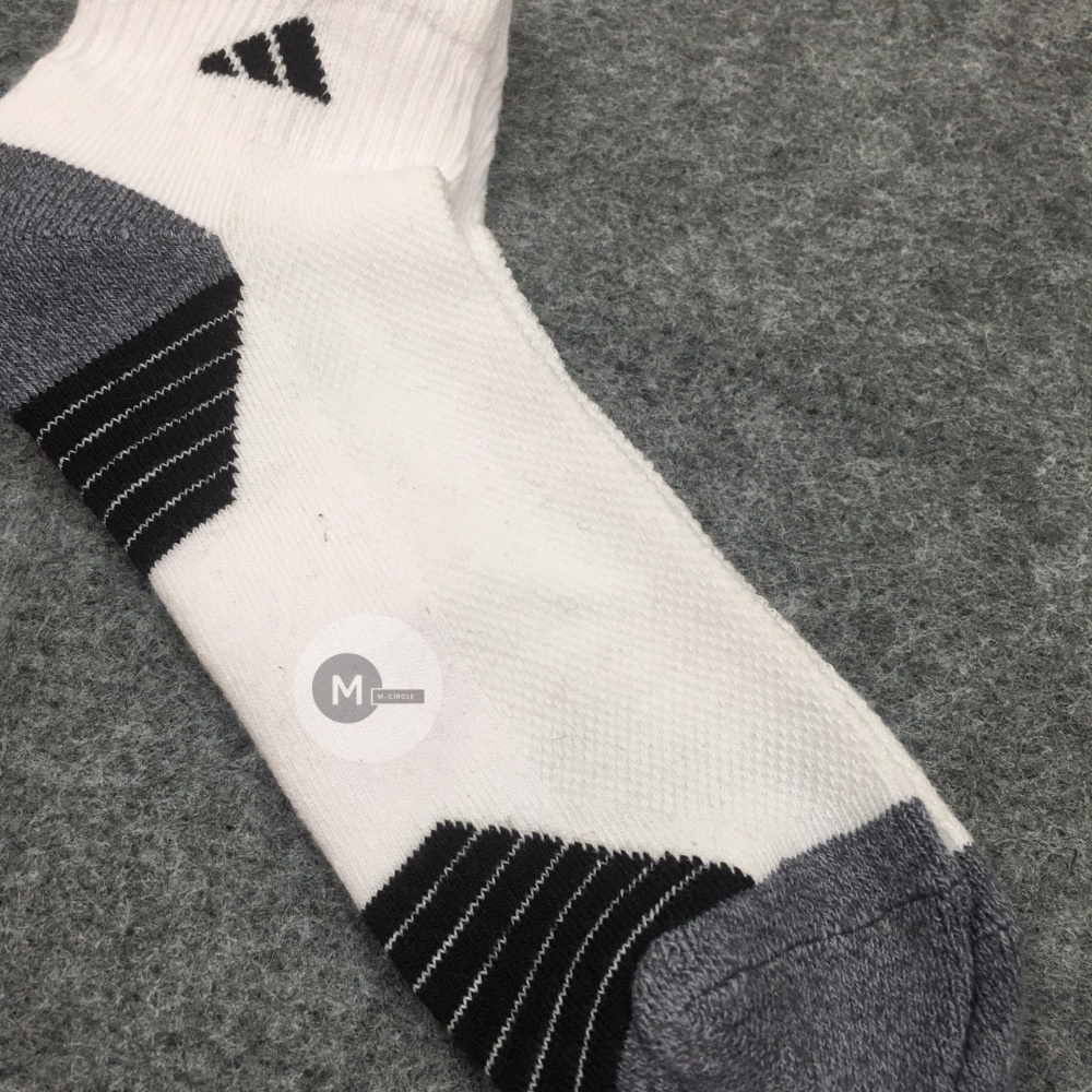 Tất Vớ ADIDAS Thể Thao Trắng Đen Vải Dệt Kim Cổ Trung - Đá Bóng Đi Tập Đi Chơi