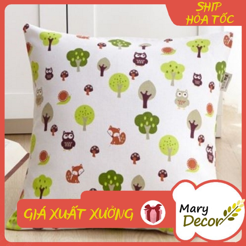 Gối tựa sofa Mary Decor - họa tiết Hoạt hình cú mèo G-K03