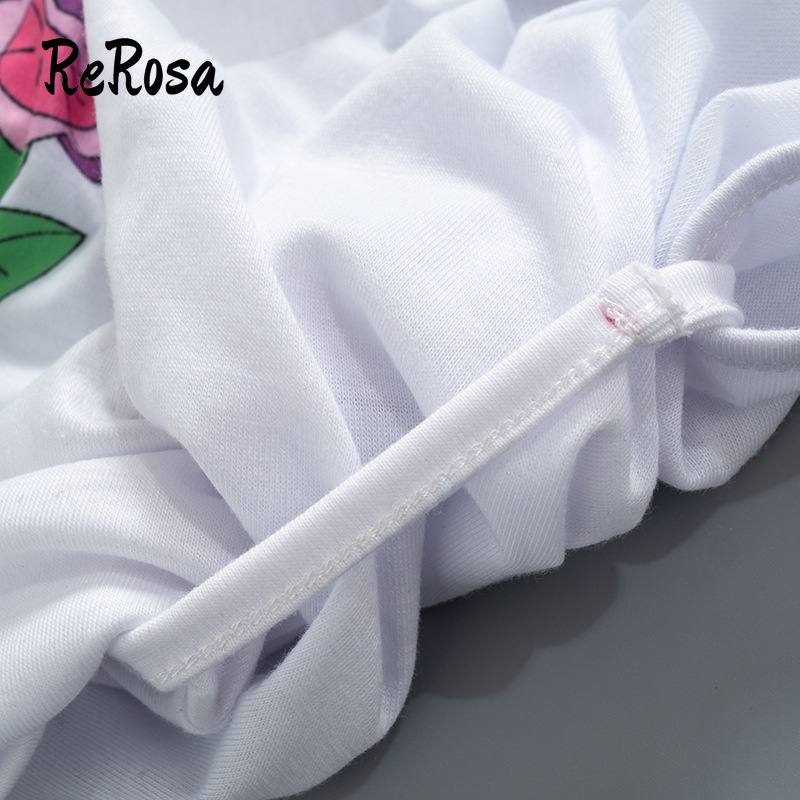 Rerosa Đầm Dây In Họa Tiết Phối Dây Xích Thời Trang Cho Nữ