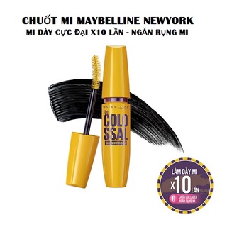 Chuốt Mi Mascara Maybelline Newyork, Siêu Cong, Siêu Mảnh, Chuốt Mi Không Lem Không Trôi