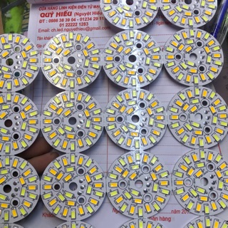 Led miếng 7w 3 mầu dùng chấn lưu