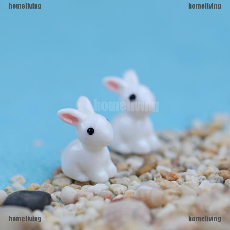 Set 2 Đồ trang trí Thỏ Mini Trang Trí Sân Vườn
