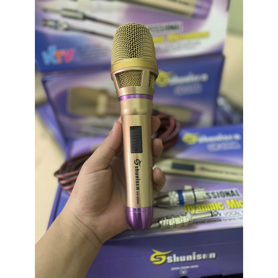 Micro karaoke Shunison SN-699A . Micro thiết kế đẹp, âm thanh mượt mà, trong trẻo, khả năng chống hú cao