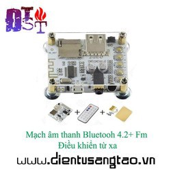 Mạch giải mã âm thanh Bluetooh 4.2 kèm điều khiển từ xa và vỏ mica