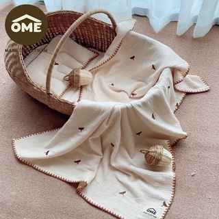 [CHÍNH HÃNG] Set chăn - gối xô cao cấp họa tiết thêu tay OME