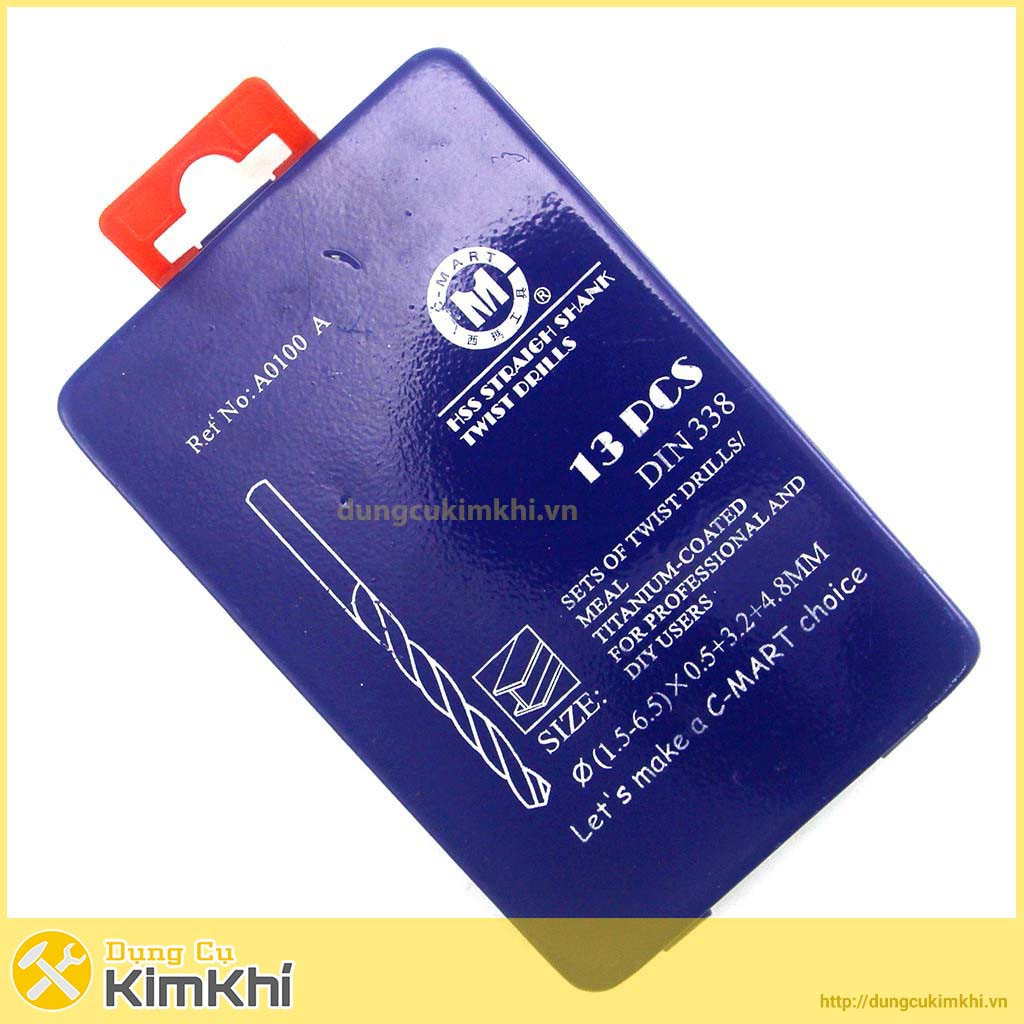 Bộ 13 mũi khoan cao cấp C-Mart A0100A