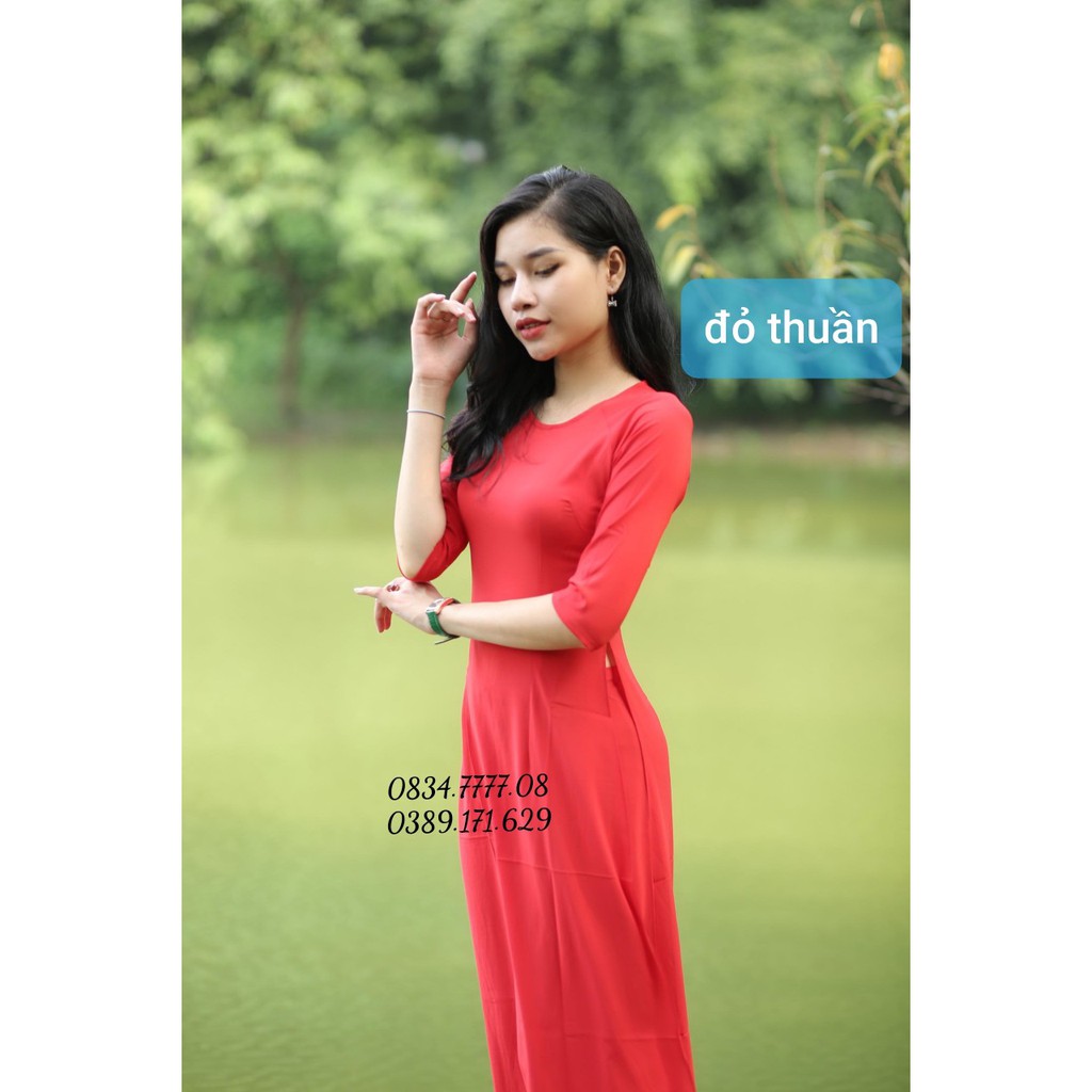 Áo dài đẹp ⚡FREESHIP⚡ Áo dài trơn truyền thống may sẵn mẫu hot năm 2020 (ảnh thật shop chụp)