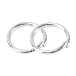 Set 20 đôi khuyên tai tròn 6mm màu bạc