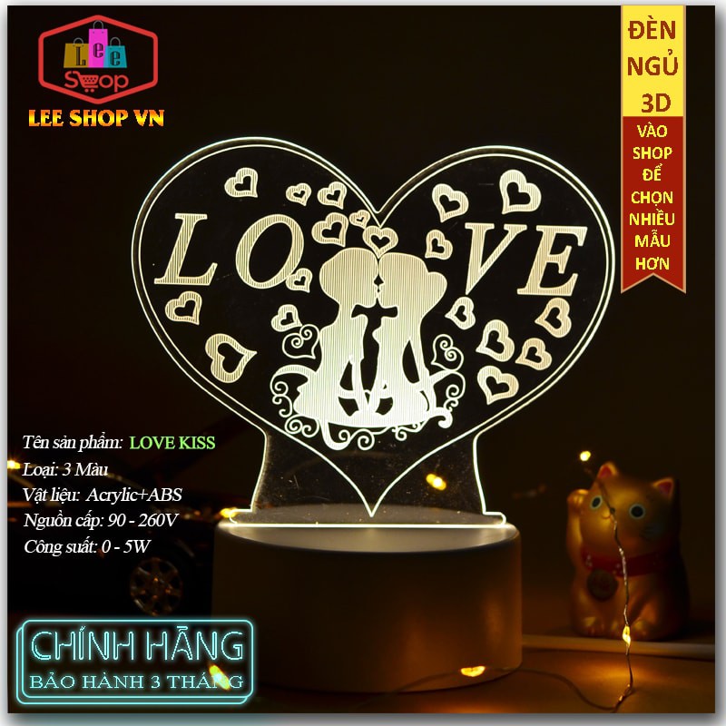 ✅[ Chính Hãng] Đèn Ngủ 3D Thay Đổi 3 Màu Sắc - Mẫu Good Night - Là Món Quà Ý Nghĩa Cho Bạn Và Người Thân Yêu