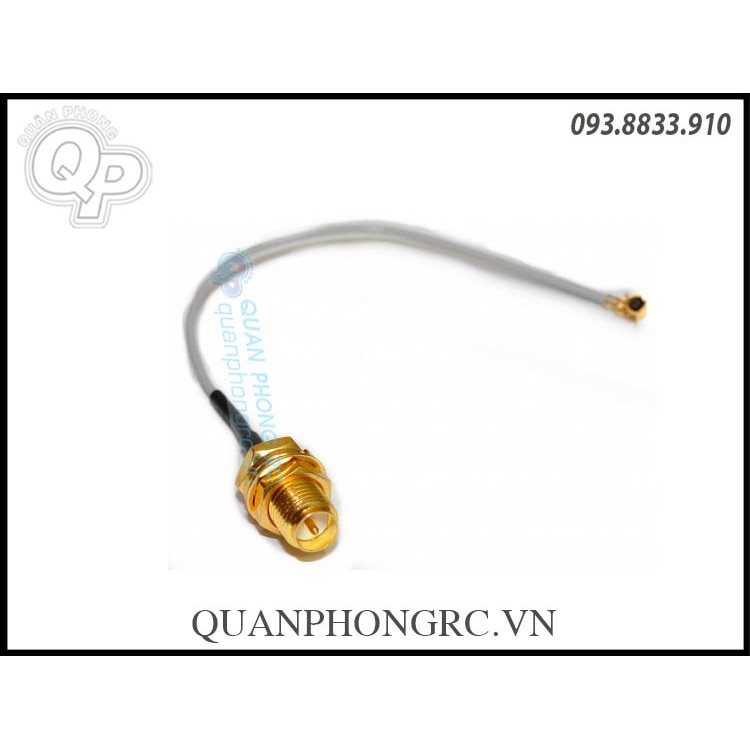 Cáp IPEX 2.4gh 1 to RP-SMA-K Antenna Pigtail Cable 10cm (có kim)