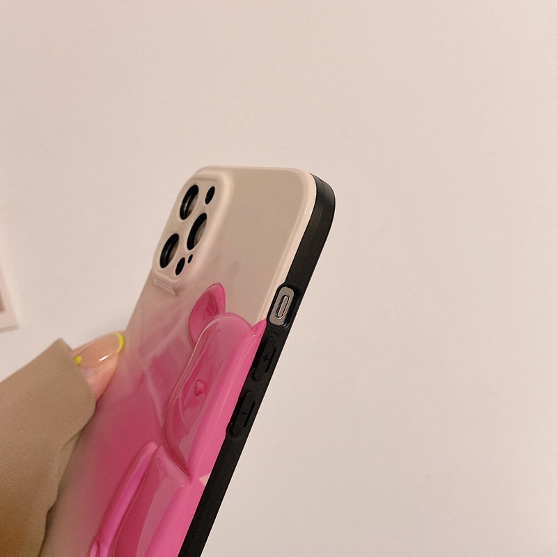 Ốp Điện Thoại Mềm Hình Gấu Hoạt Hình 3D Cho iphone 13 12 11 Pro Max XR X XS XSMAX