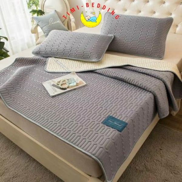 Chiếu điều hòa cao su non một màu 3 lớp dày dặn, thoáng mát và siêu êm - Timibedding