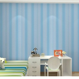 1 mét decal giấy dán tường khổ 45cm sẵn keo sọc xanh dương