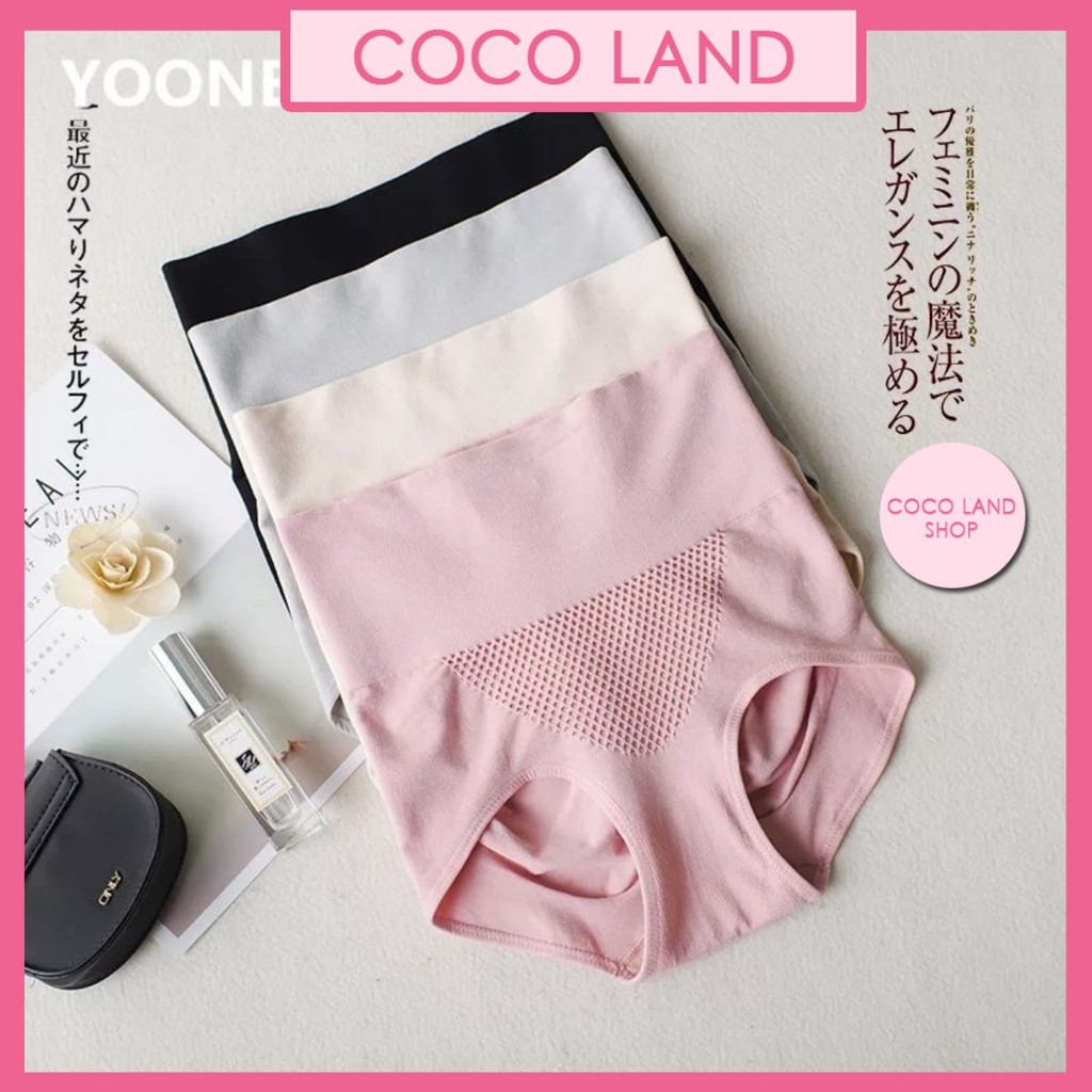 Quần lót kháng khuẩn cạp cao gen bụng xuất Nhật - Mỗi quần 1 túi zip lịch sự COCO LAND