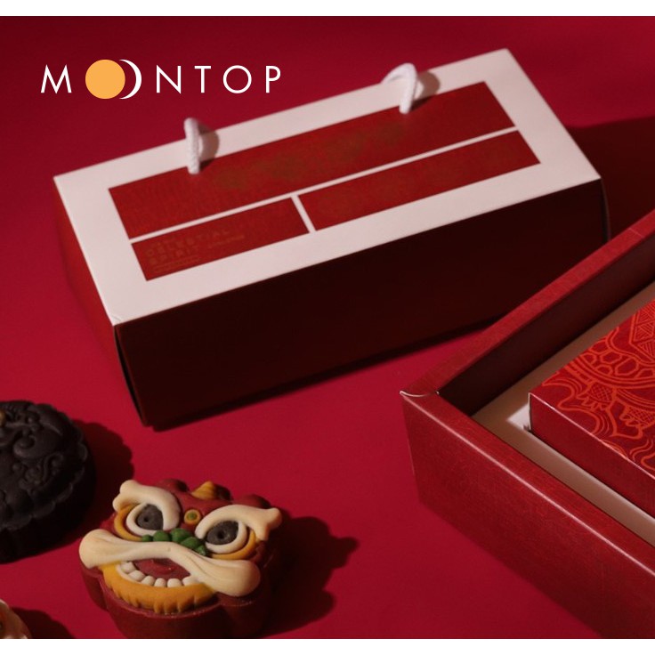 Hộp 2 bánh trung thu handmade cao cấp Tứ Linh hội tụ Moontop
