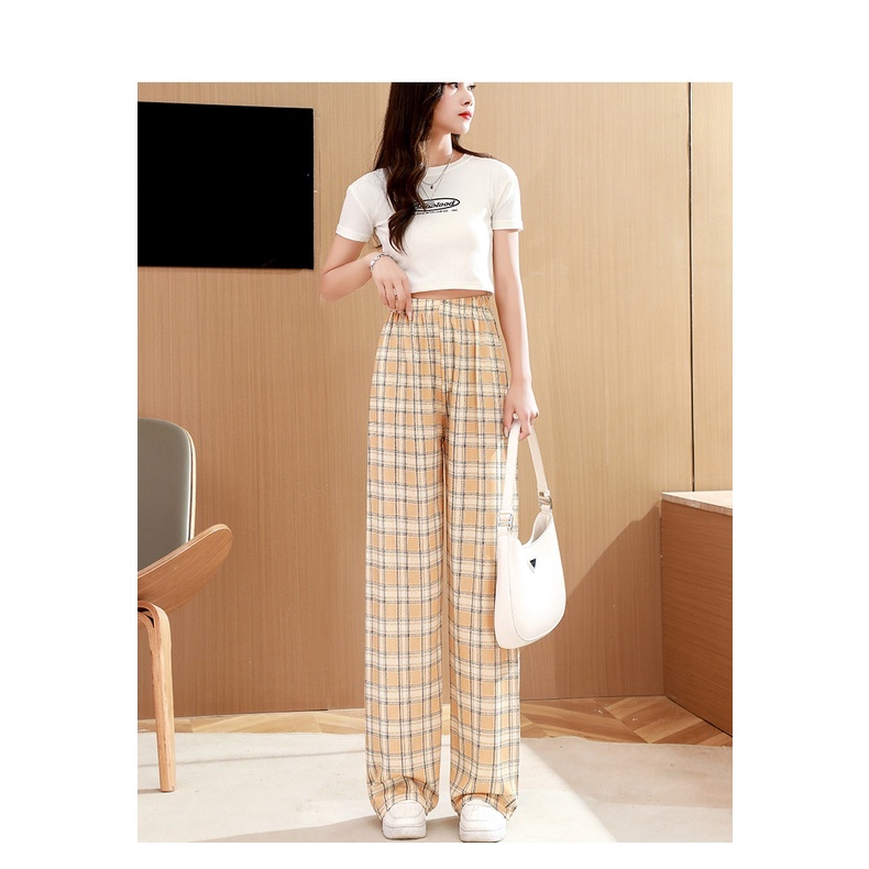Quần caro ống rộng baggy unisex suông nam nữ oversize ullzang TOZZO QOR01