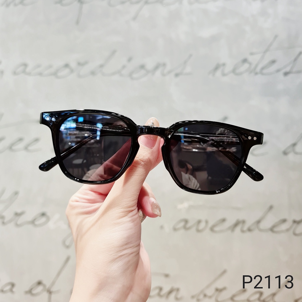 Kính mát mắt vuông nam nữ LILYEYEWEAR chất liệu nhựa cứng cáp chắc chắn chống tia UV400 kiểu dáng thời trang p2113