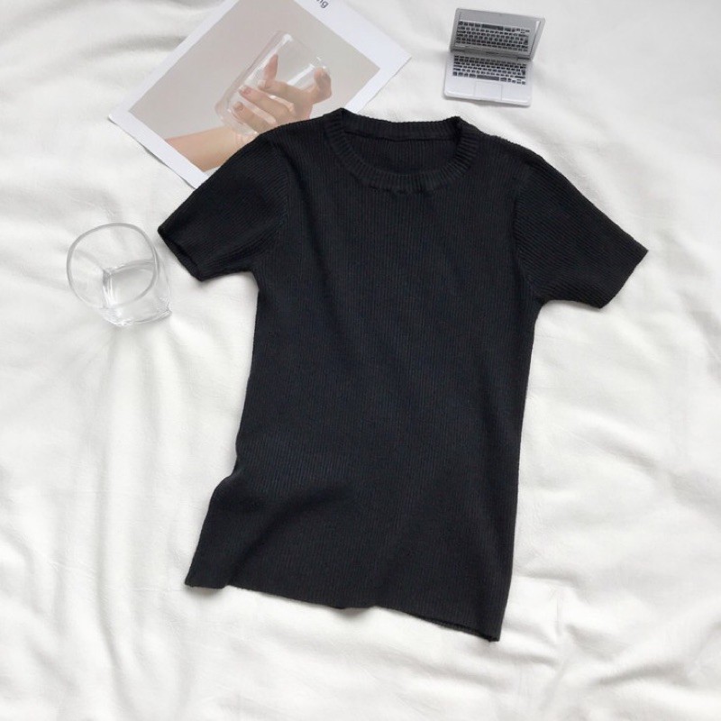 Áo Phông Nữ Len Tăm Cổ Tròn Cộc Tay Áo Phông Mỏng Len Tăm Chất Đẹp Hàng Quảng Châu Áo  cộc tay (hàng Quảng Châu) K5C4 | BigBuy360 - bigbuy360.vn