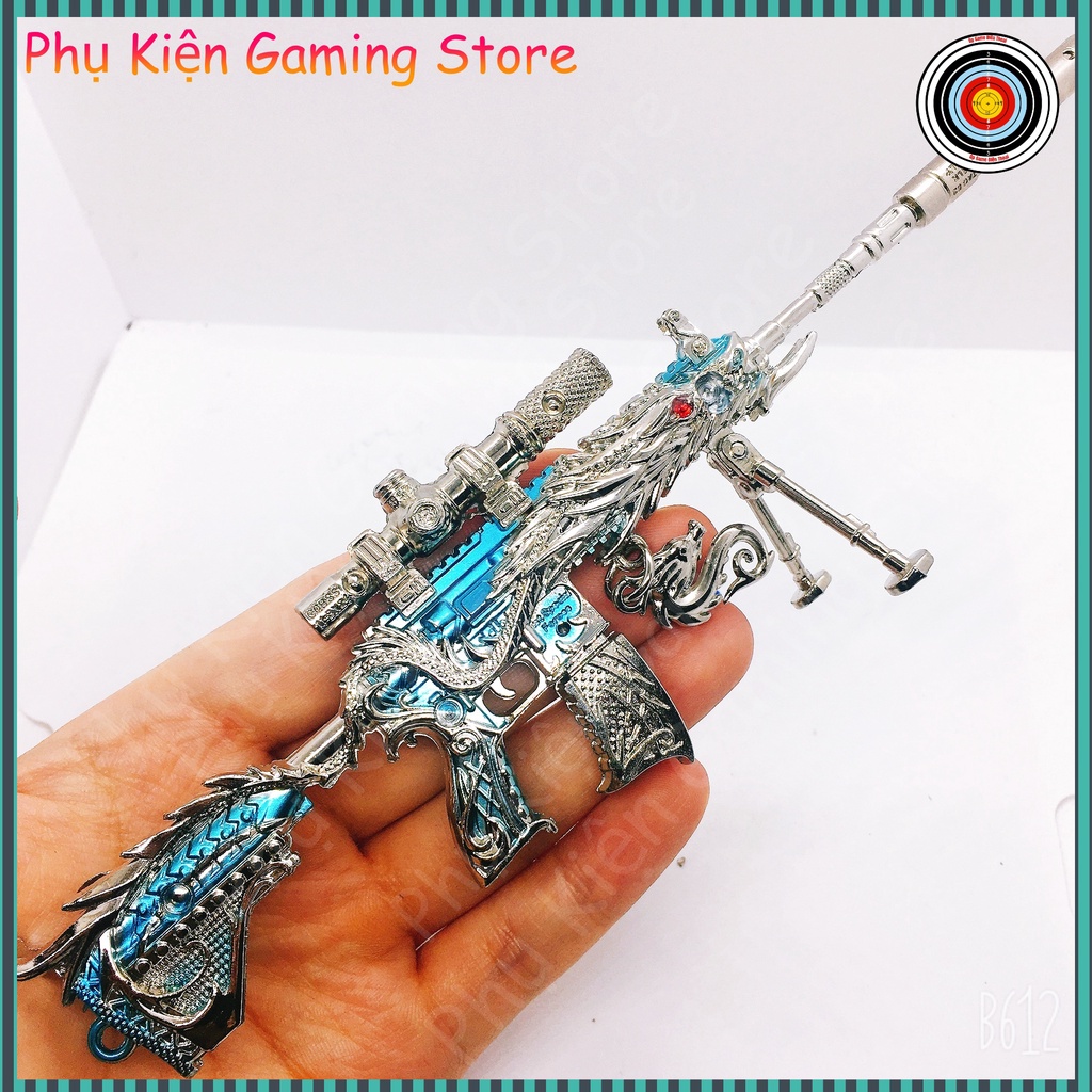 Mô Hình PUBG M416 Dragon Blue Sky Silver chất lượng dài 20cm CÓ THỂ THÁO RỜI mô phỏng giống thật game pupg