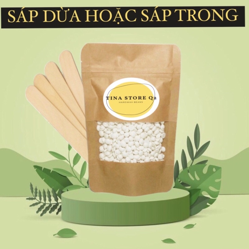 sáp wax lông trắng trong hard wax bean nhập khẩu 100gr , giúp tẩy sạch lông vùng kín , tay chân , nách - tinastoreq2