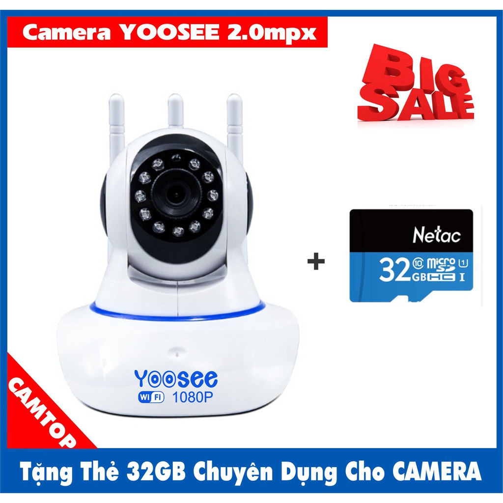 [Combo] Camera Yoosee 2.0mpx FHD - Kèm thẻ nhớ 32GB Netac | WebRaoVat - webraovat.net.vn