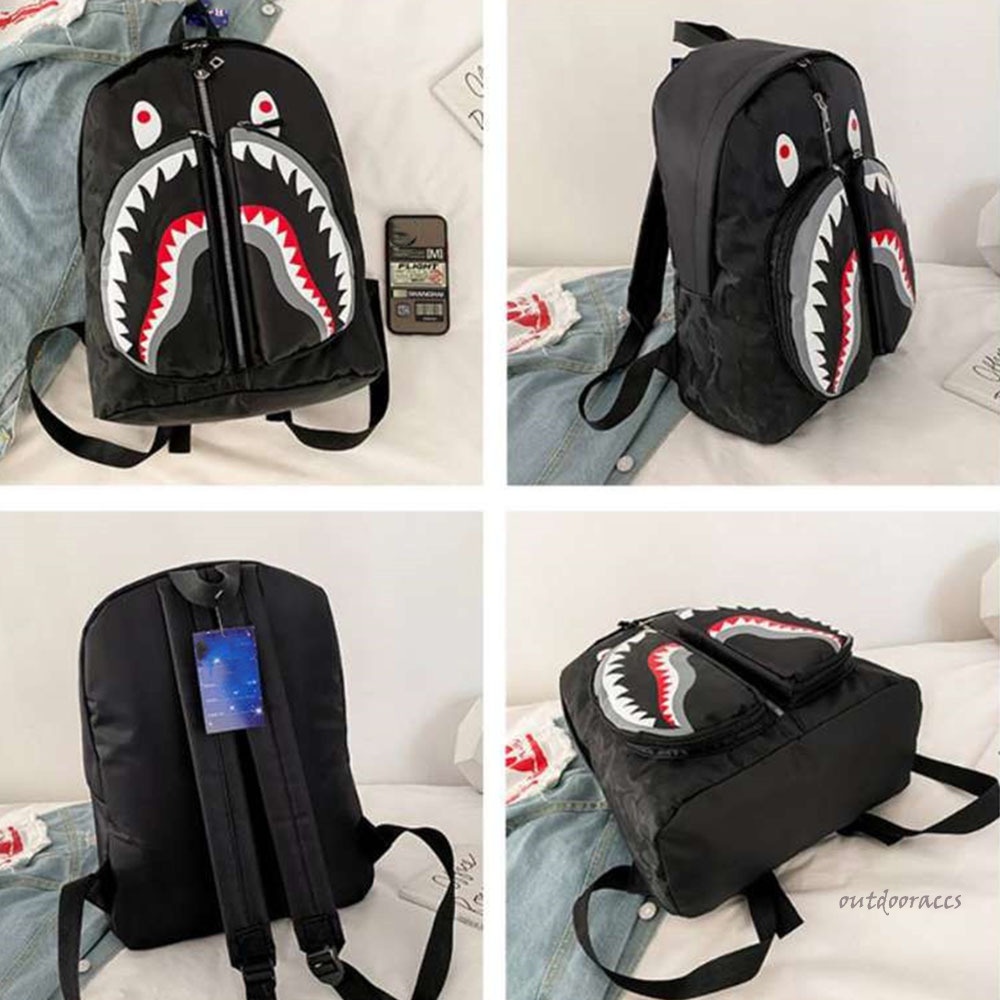 1 Balo Đi Học In Hình Cá Mập Vui Nhộn Thời Trang Cho Nam Và Nữ