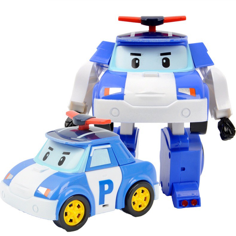 [Bộ 6 Hình ]_ Đồ Chơi Biến Hình Biệt Đội Xe Cứu Hộ Robocar Poli Cho Bé