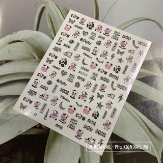 sticker bò sữa - phụ kiện nail