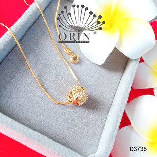 Dây chuyền mặt cầu xéo lớn dạng dây mì đính đá thời trang cao cấp Orin D3738 đẳng cấp
