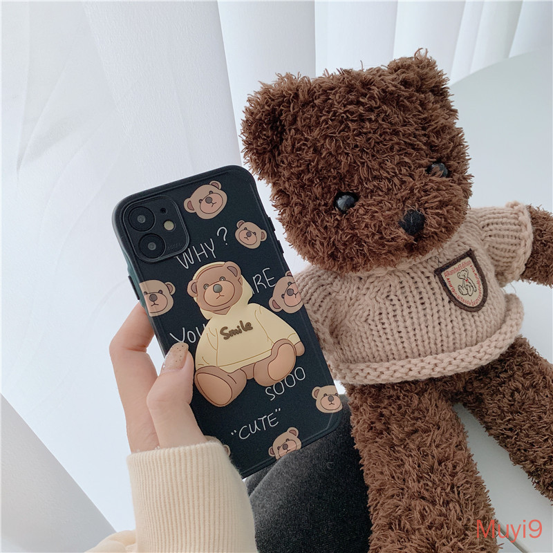 Ốp điện thoại hình Gấu Cho Iphone12Pro Iphone11 Pro Max X Xs Max Xr 8 / Se2 Iphone7Plus Huawei Mate30Pro P30 / 40pro | BigBuy360 - bigbuy360.vn