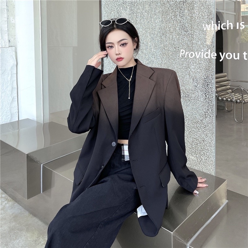 TKLIHN Áo khoác VEST ulzzang OVERSIZE loang màu phong cách FASHIONITA 2022 Áo khoác BLAZER ULZZANG