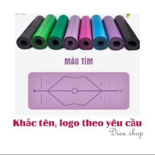 Thảm yoga PU cao su in tên, logo theo yêu cầu