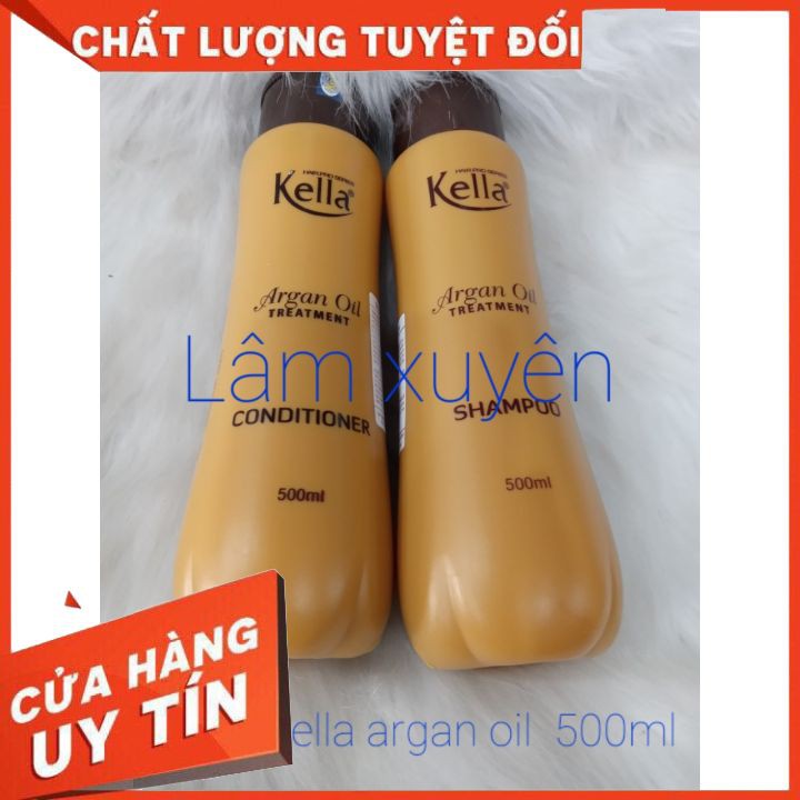 Dầu gội phục hồi Kella Argan oil vàng 500ml  FREESHIP phục hồi tóc nát ,tái tạo biểu bì tóc,giúp tóc chắc khỏe óng ả