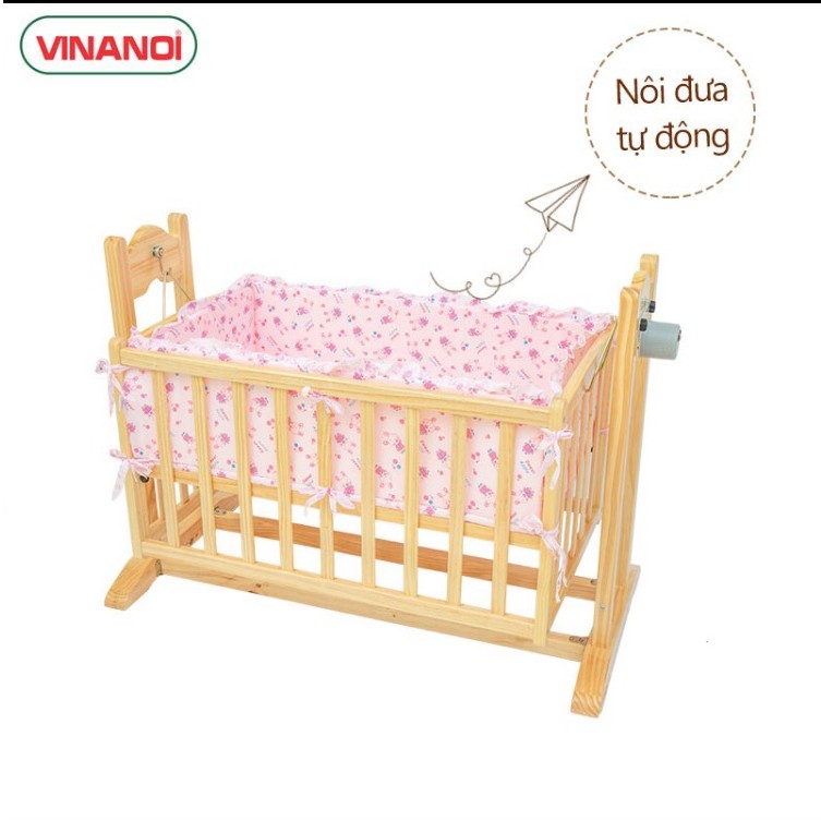 Nôi Gỗ Thần Đồng VINANOI VNN201 - Nôi Em Bé Đa Năng