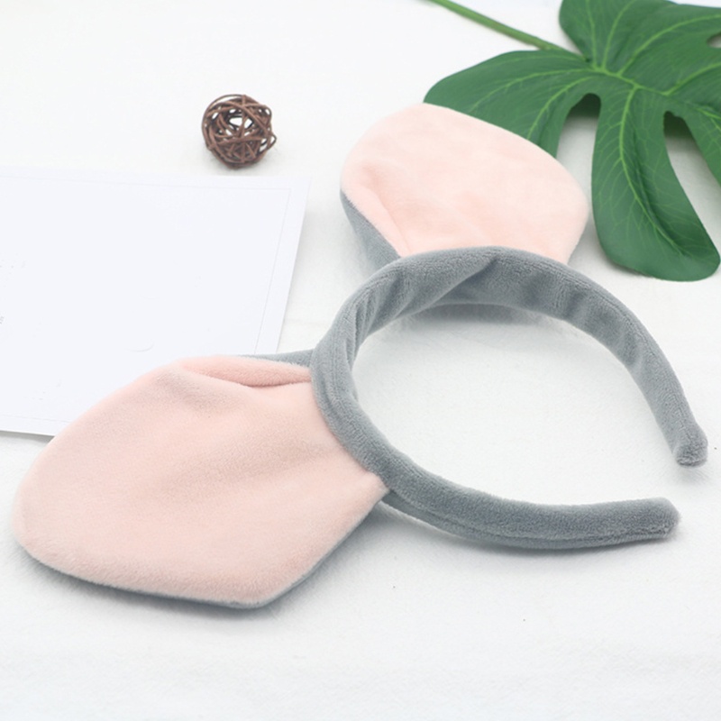 Băng Đô Cài Tóc Tai Heo Nhồi Bông Mềm Mại Chống Trượt Dùng Rửa Mặt / Trang Điểm