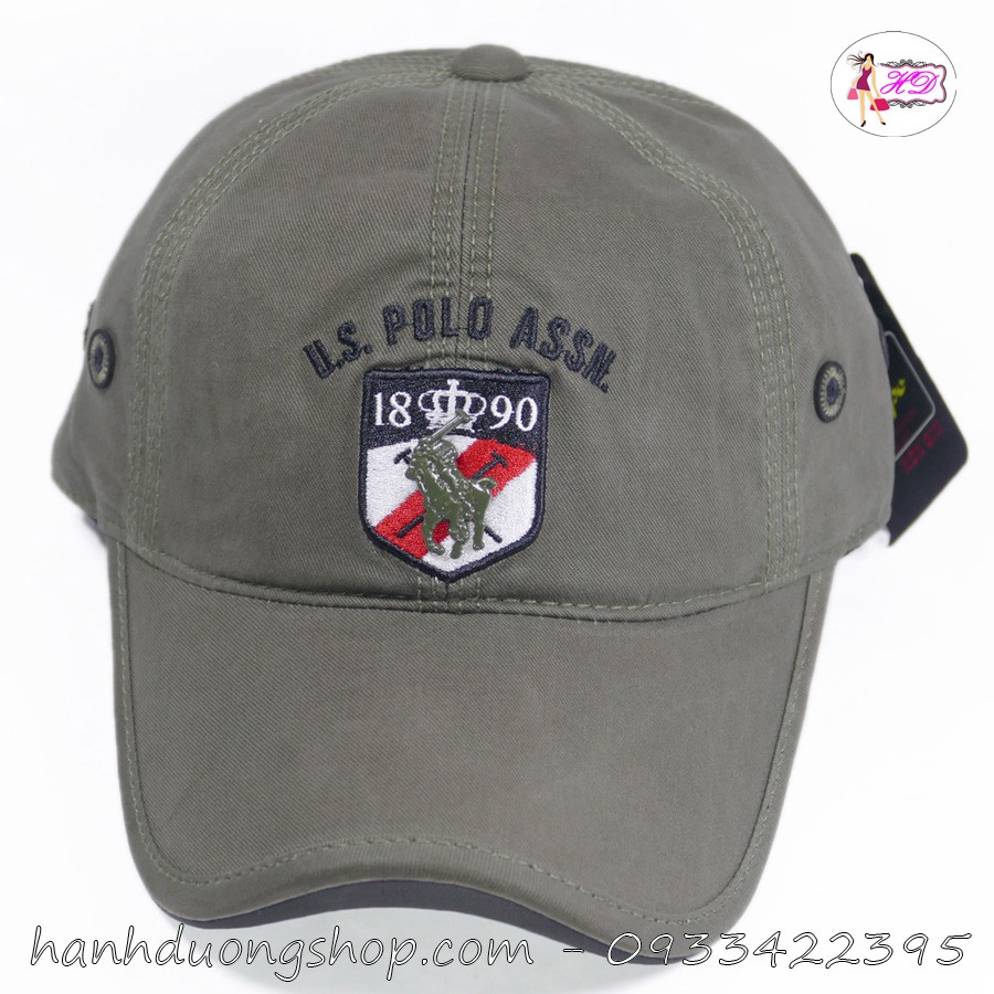 [ NHIỀU MÀU ] Mũ lưỡi trai nữ mũ lưỡi trai nam US P.olo kết hợp thêu logo trước và sau đuôi, sò được thêu chỉ lên da