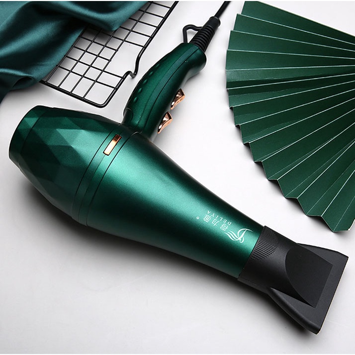 Máy sấy tóc Deliya công suất lớn, Máy sấy tạo kiểu 3 chế độ sấy, tặng bộ phụ kiện