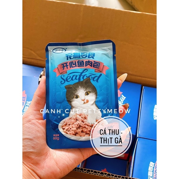 PATE SEAFOOD NỘI ĐỊA TRUNG - THƠM NGON BỔ DƯỠNG CHO MÈO KÉN ĂN