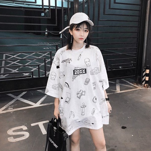 [ Có Ảnh Thật ] Áo thun tay lỡ form rộng - phông nam nữ oversize - T shirt 20xx b - 2N Unisex