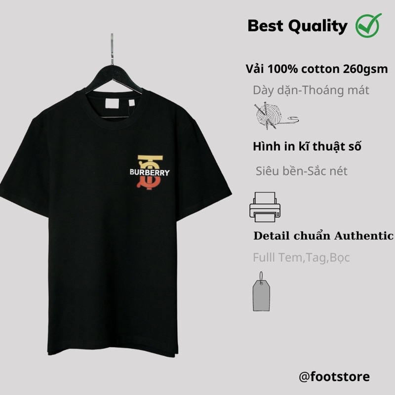Áo thun Burberry Motif cao cấp Áo phông Burberry nam nữ mới nhất