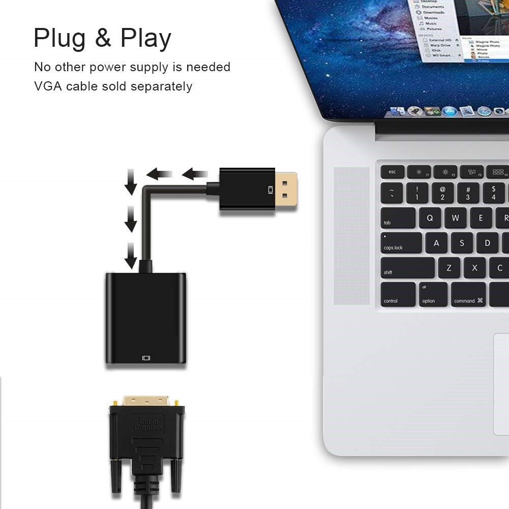 Cáp chuyển đổi video đầu DisplayPort sang cổng VGA cho màn hình 1080P | BigBuy360 - bigbuy360.vn