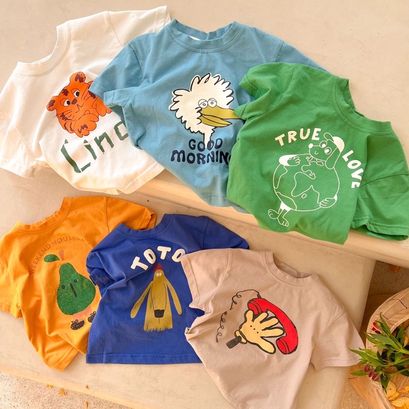 Áo phông bé trai chất cotton mềm mại , An toàn cho làn da bé